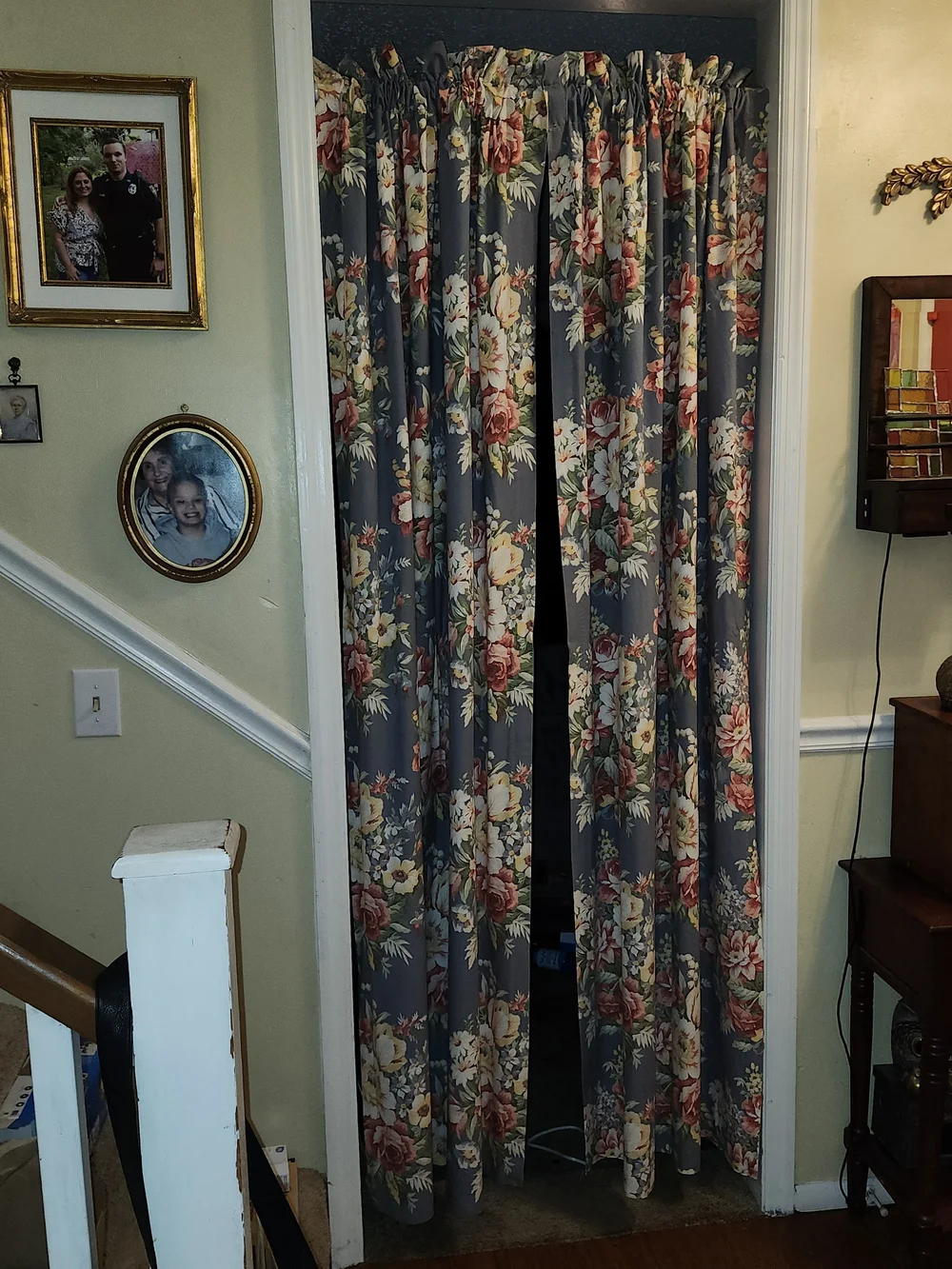 2 Ralph Lauren KIMBERLY CURTAIN PANEL Vintage BLUE FLORAL Flowers 40